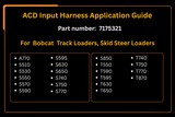 ACD Input Harness 7175321 Aftermarket Replacement For Bobcat S510 S530 S550 S570 S590 S595 S630 S650 S740 S750 S770 S850 - Fab Heavy Parts