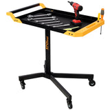 Adjustable Height Mobile Work Table Rolling Tool Tray Table - Fab Heavy Parts