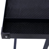 Adjustable Tear Down Work Table with Drawer (4) 2.5" Swivel Casters 220 Lbs Capacity Rubber Corners Heavy Duty Steel - Black - Fab Heavy Parts