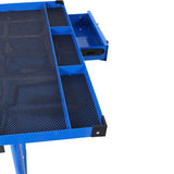 Adjustable Tear Down Work Table with Drawer Portable 220 Pound Capacity - Blue - Fab Heavy Parts