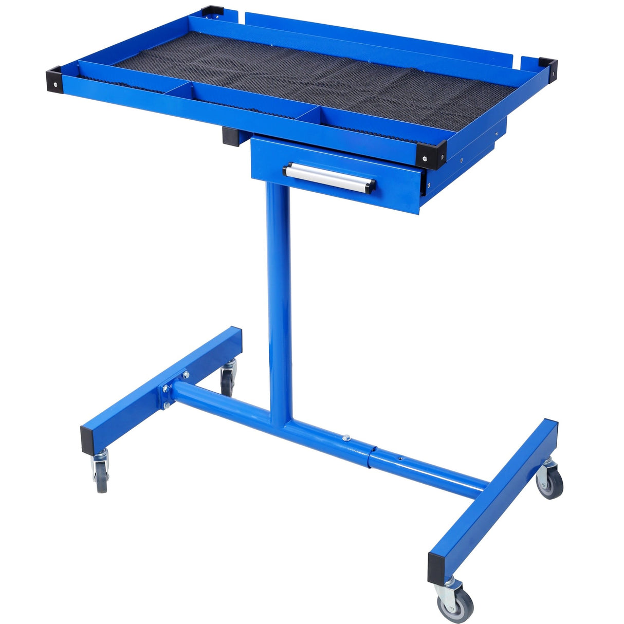 Adjustable Tear Down Work Table with Drawer Portable 220 Pound Capacity - Blue - Fab Heavy Parts