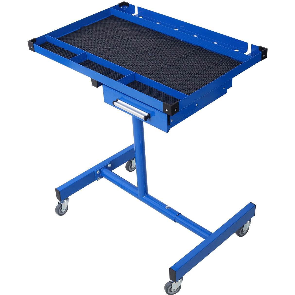 Adjustable Tear Down Work Table with Drawer Portable 220 Pound Capacity - Blue - Fab Heavy Parts
