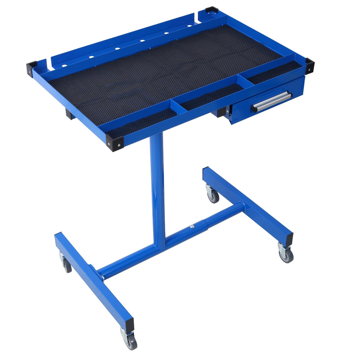 Adjustable Tear Down Work Table with Drawer Portable 220 Pound Capacity - Blue - Fab Heavy Parts