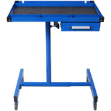 Adjustable Tear Down Work Table with Drawer Portable 220 Pound Capacity - Blue - Fab Heavy Parts