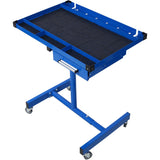 Adjustable Tear Down Work Table with Drawer Portable 220 Pound Capacity - Blue - Fab Heavy Parts