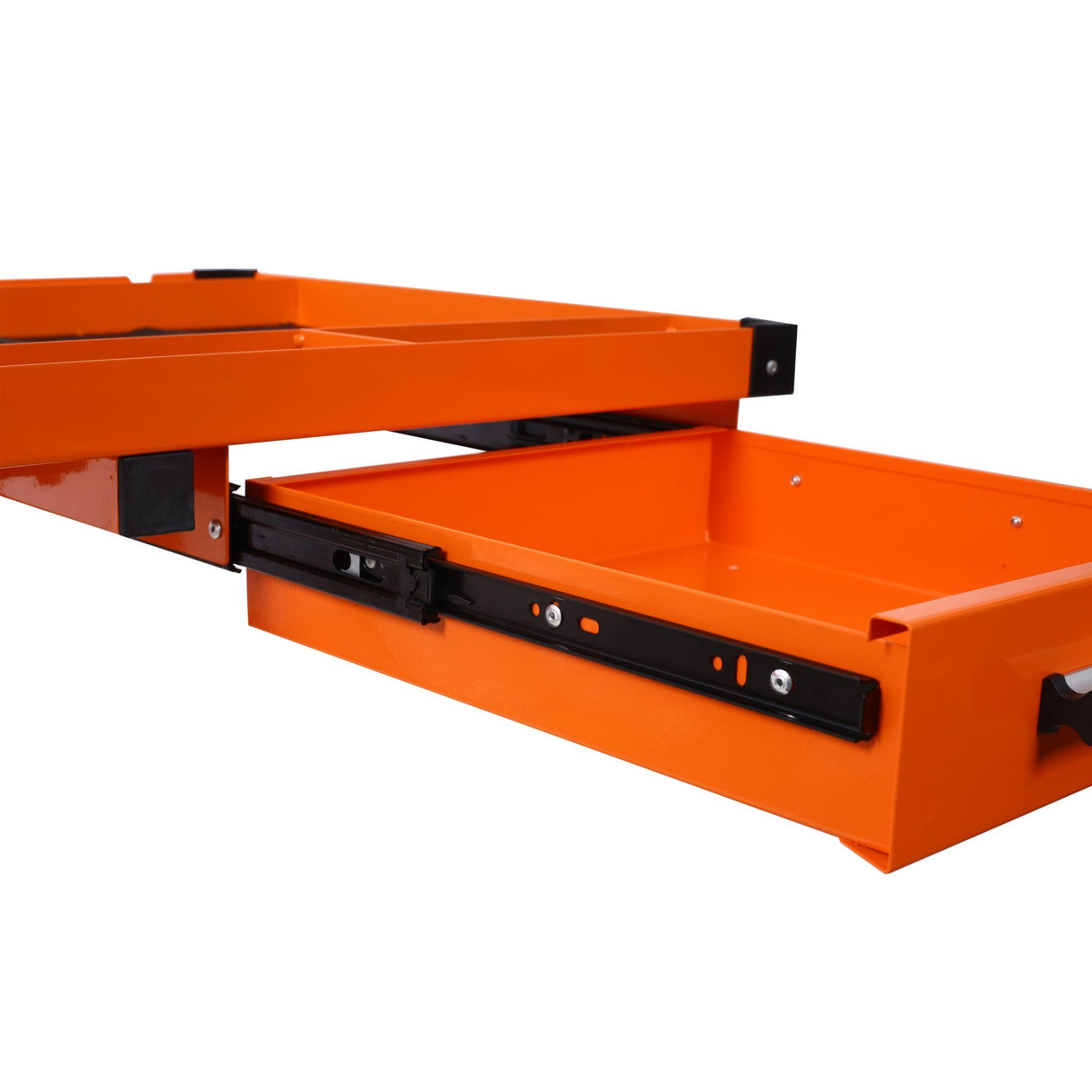Adjustable Tear Down Work Table with Drawer Portable 220 Pound Capacity - Orange - Fab Heavy Parts