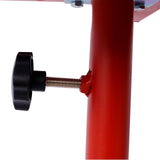 Adjustable Work Table with Drawer 2.5' Swivel Casters 220 Lbs Capacity Rubber Corners Heavy Duty Steel - Red - Fab Heavy Parts