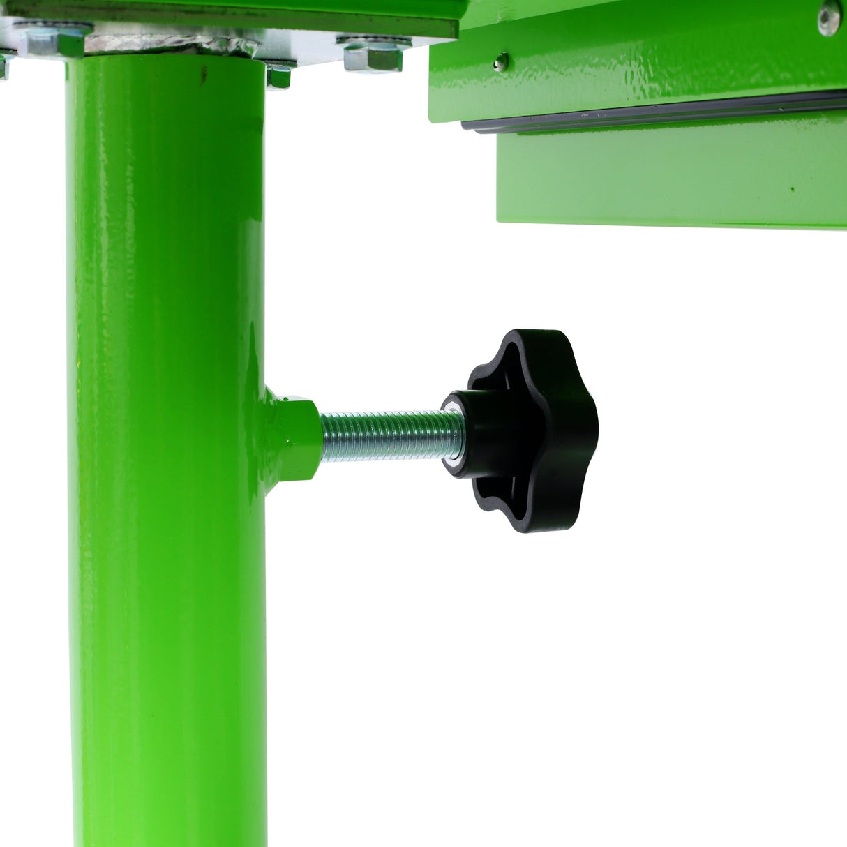 Adjustable Work Table with Drawer Portable (4) 2.5' Swivel Casters 220 Lbs Capacity Rubber Corners Heavy Duty Steel - Green - Fab Heavy Parts