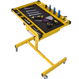 Adjustable Work Table with Drawer - Yellow - Fab Heavy Parts