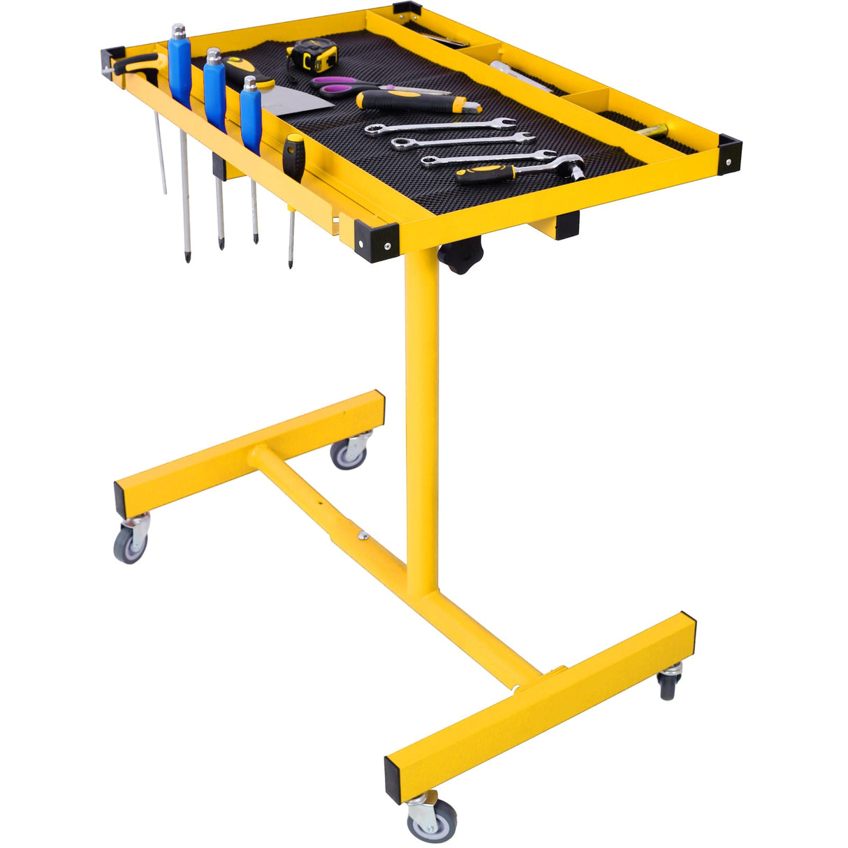 Adjustable Work Table with Drawer - Yellow - Fab Heavy Parts