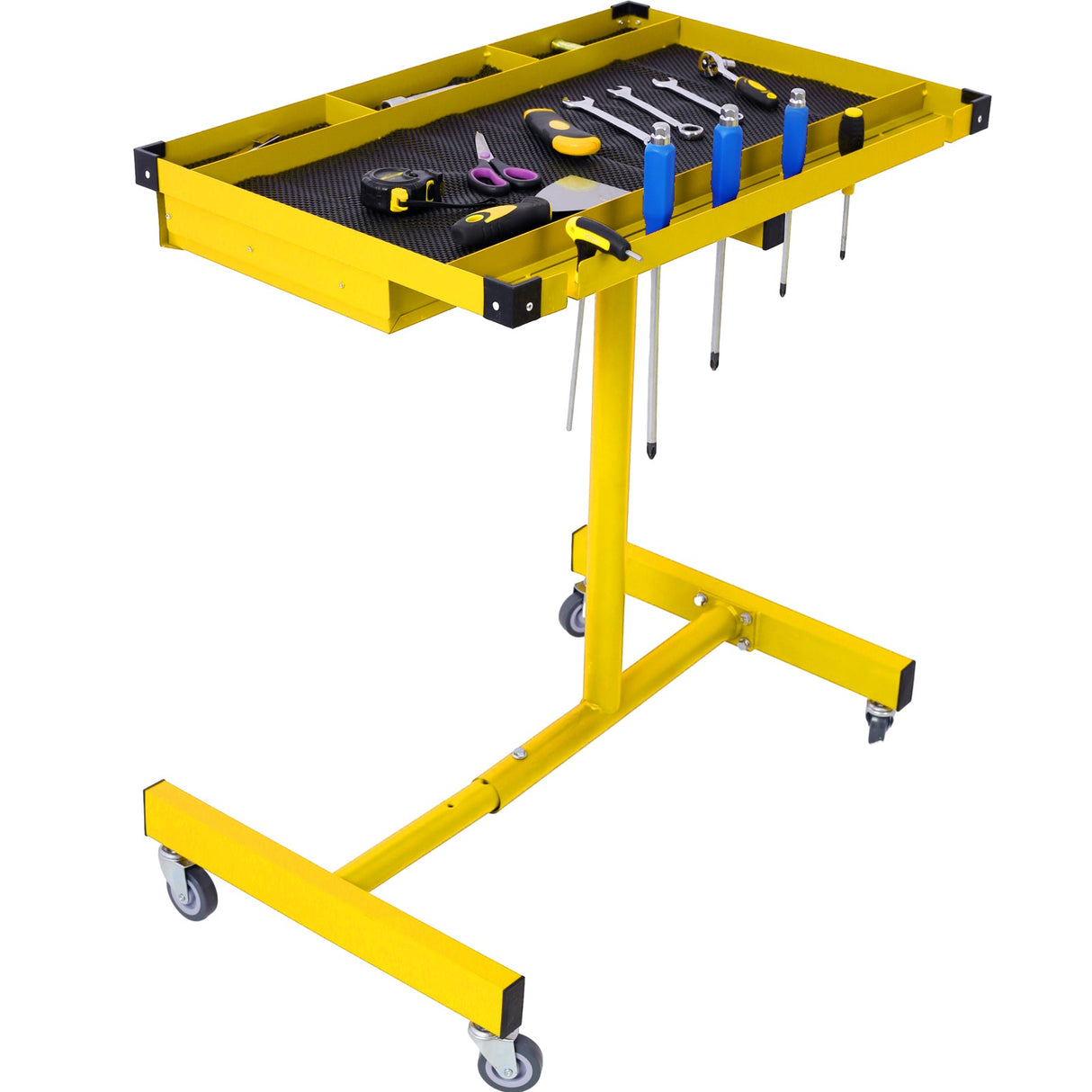 Adjustable Work Table with Drawer - Yellow - Fab Heavy Parts