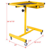 Adjustable Work Table with Drawer - Yellow - Fab Heavy Parts