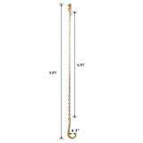 2 Pcs 5/16" x6' Leg G70 15" Long Shank J Hook Tow Chain w/RTJ Cluster Grab 4700 lbs WLL Heavy Duty