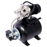 1.6HP Shallow Well Pump with Pressure Tank Garden Water Pump Irrigation Pump Automatic Stainless Steel Head