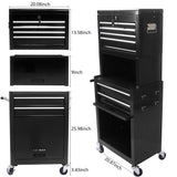 6-Drawer Tool Storage Cabinet High Capacity Rolling Chest with Wheels and Drawers Black