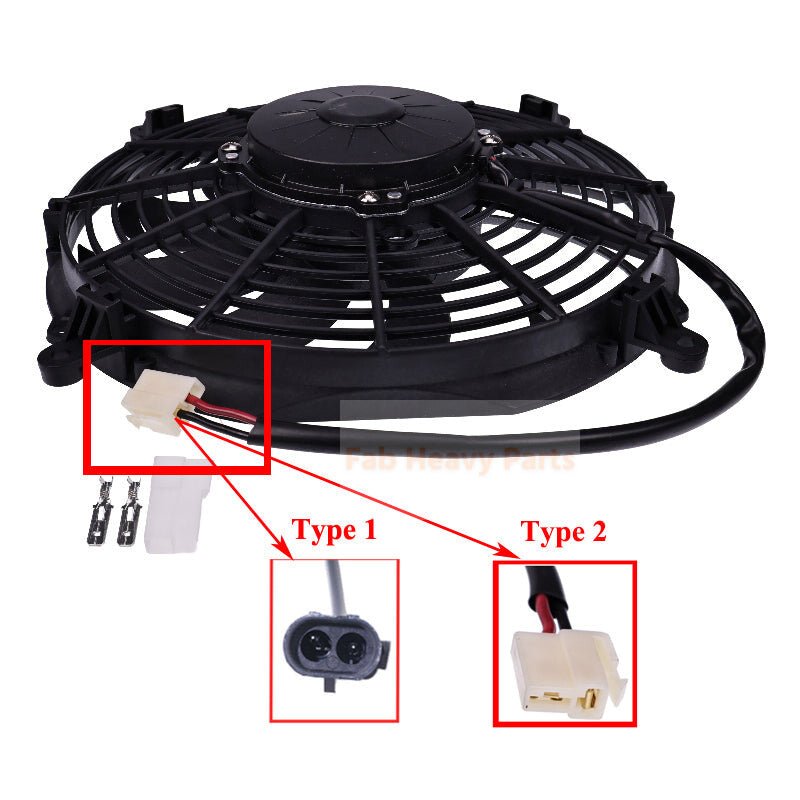 Aftermarket 30100435 VA11-AP7/C-57A 802CFM 12V 10" Low Profile Puller Fan for Automotive Cooling System - Fab Heavy Parts