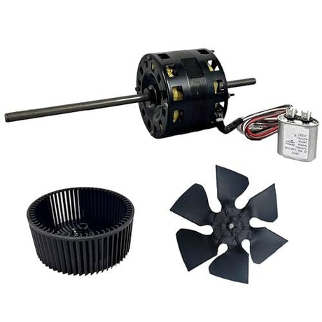 Aftermarket Replacement D1092 RV Air Conditioner Condenser Motor w/ Fan Blade 6733-3211 Wheel 1472-1091 - Fab Heavy Parts