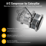 Air Conditioning Compressor 320 - 1291 3201291 Fit for Caterpillar Motor Grader CAT 12M2 160M3 12M3 - Fab Heavy Parts
