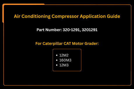 Air Conditioning Compressor 320-1291 3201291 Fit for Caterpillar Motor Grader CAT 12M2 160M3 12M3 - Fab Heavy Parts