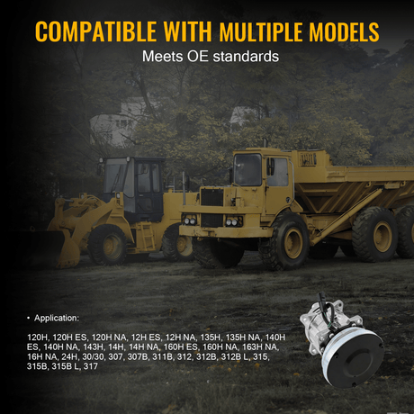 Air Conditioning Compressor 3E - 1906 3E1906 Fit for Caterpillar Articulated Dump Truck D250E II D25D D300E II D30D D350E II D400E II - Fab Heavy Parts