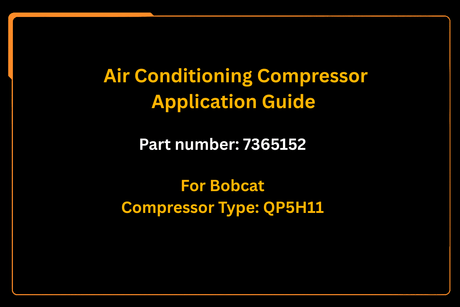 Air Conditioning Compressor 7365152 Aftermarket Replacement For Bobcat - Fab Heavy Parts