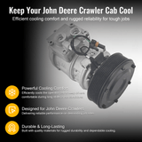 Air Conditioning Compressor AT168543 Fits for John Deere Crawler 700H 750C 850C - Fab Heavy Parts