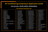 Air Conditioning Compressor RD451 - 93900 Fit for Kubota Track Loader SVL75C SVL75 - 2C SVL90C SVL95 Excavator KX057 - Fab Heavy Parts