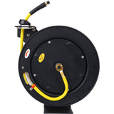 Air Hose Reel Retractable 3/8" Inch x 50' Foot SBR Rubber Max 300PSI Heavy Duty Industrial Steel Single Arm Construction - Fab Heavy Parts