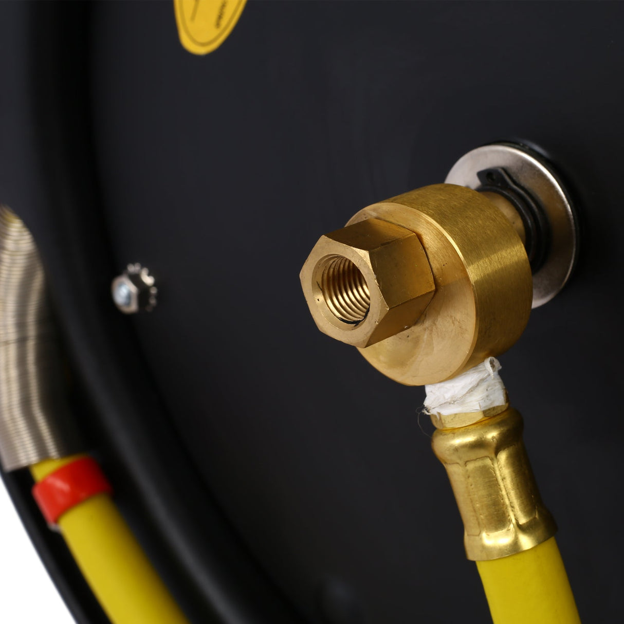 Air Hose Reel Retractable 3/8" Inch x 50' Foot SBR Rubber Max 300PSI Heavy Duty Industrial Steel Single Arm Construction - Fab Heavy Parts