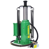 Air Hydraulic Bottle Jack 12 Ton/24000 LBS All Welded 9.8 - 19.3 inch Lifting Range Manual Handle and Air Pump - Green - Fab Heavy Parts