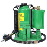 Air Hydraulic Bottle Jack 12 Ton/24000 LBS All Welded 9.8 - 19.3 inch Lifting Range Manual Handle and Air Pump - Green - Fab Heavy Parts