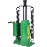 Air Hydraulic Bottle Jack 12 Ton/24000 LBS All Welded 9.8 - 19.3 inch Lifting Range Manual Handle and Air Pump - Green - Fab Heavy Parts