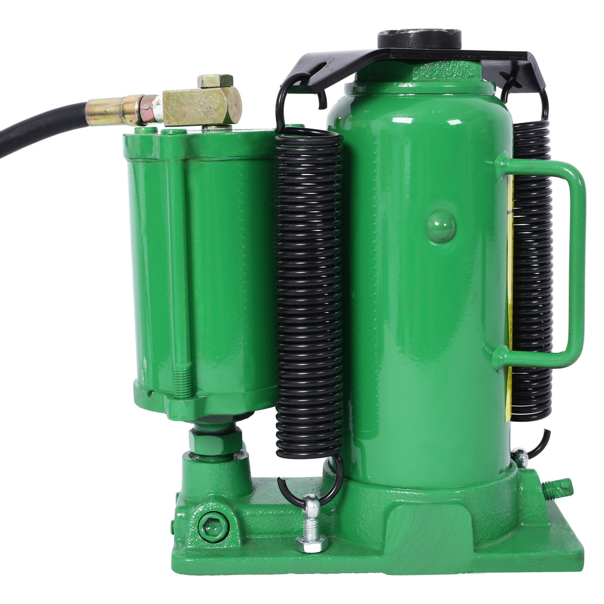 Air Hydraulic Bottle Jack 12 Ton/24000 LBS All Welded 9.8 - 19.3 inch Lifting Range Manual Handle and Air Pump - Green - Fab Heavy Parts