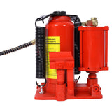 Air Hydraulic Bottle Jack 12 Ton/24000 LBS All Welded 9.8 - 19.3 inch Lifting Range Manual Handle and Air Pump - Red - Fab Heavy Parts