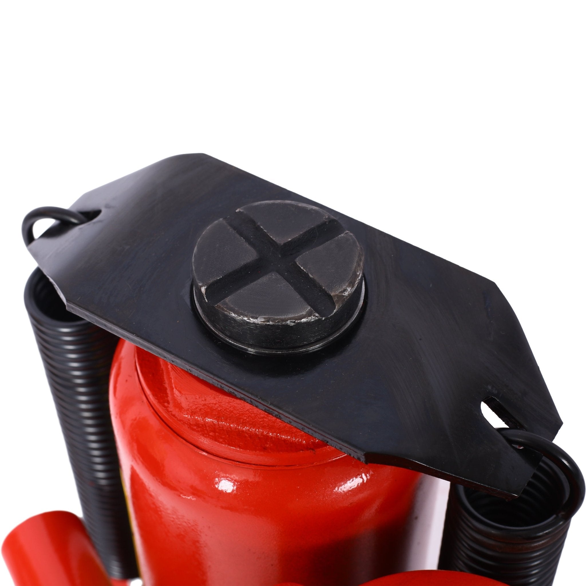 Air Hydraulic Bottle Jack 12 Ton/24000 LBS All Welded 9.8 - 19.3 inch Lifting Range Manual Handle and Air Pump - Red - Fab Heavy Parts