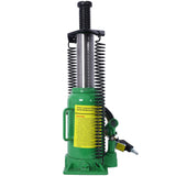 Air Hydraulic Bottle Jack 20 Ton/44029 LBS All Welded 10.2 - 19.7 inch Lifting Range Manual Handle and Air Pump - Green - Fab Heavy Parts
