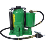 Air Hydraulic Bottle Jack 20 Ton/44029 LBS All Welded 10.2 - 19.7 inch Lifting Range Manual Handle and Air Pump - Green - Fab Heavy Parts
