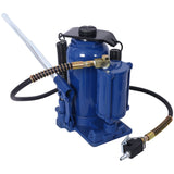 Air Hydraulic Bottle Jack 20 Ton/44029 LBS All Welded 10.2 - 19.7 inch Lifting Range Manual Handle and Pump - Blue - Fab Heavy Parts