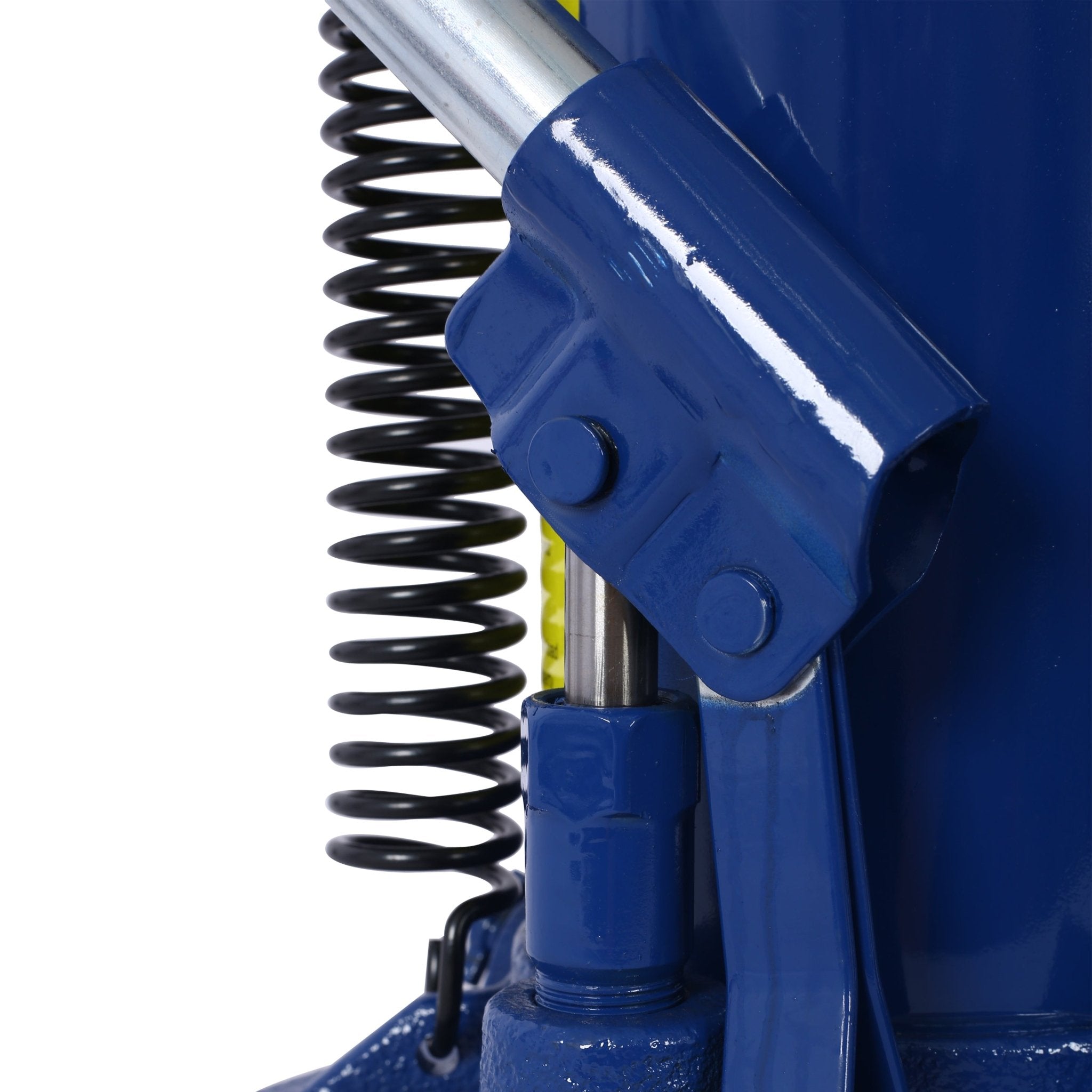 Air Hydraulic Bottle Jack 20 Ton/44029 LBS All Welded 10.2 - 19.7 inch Lifting Range Manual Handle and Pump - Blue - Fab Heavy Parts