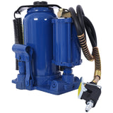 Air Hydraulic Bottle Jack 20 Ton/44029 LBS All Welded 10.2 - 19.7 inch Lifting Range Manual Handle and Pump - Blue - Fab Heavy Parts