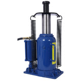 Air Hydraulic Bottle Jack 20 Ton/44029 LBS All Welded 10.2 - 19.7 inch Lifting Range Manual Handle and Pump - Blue - Fab Heavy Parts