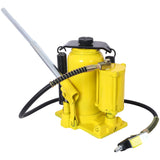 Air Hydraulic Bottle Jack 20 Ton/44029 LBS All Welded 10.2 - 19.7 inch Lifting Range Manual Handle and Pump - Yellow - Fab Heavy Parts