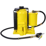 Air Hydraulic Bottle Jack 20 Ton/44029 LBS All Welded 10.2 - 19.7 inch Lifting Range Manual Handle and Pump - Yellow - Fab Heavy Parts