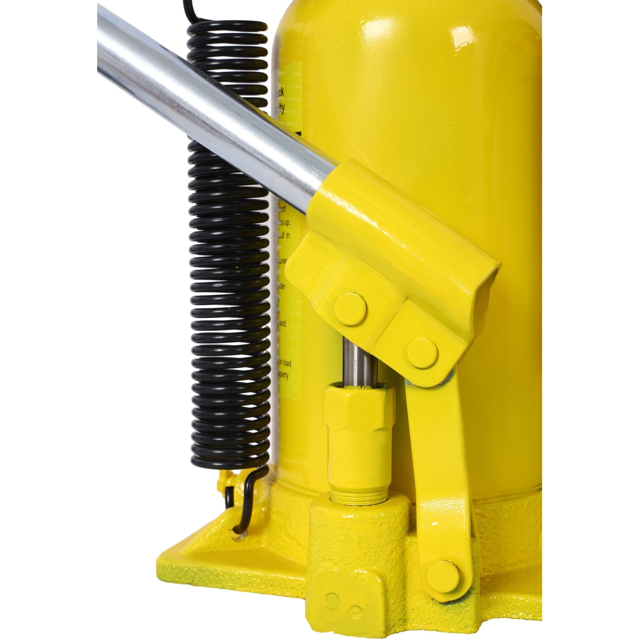 Air Hydraulic Bottle Jack 20 Ton/44029 LBS All Welded 10.2 - 19.7 inch Lifting Range Manual Handle and Pump - Yellow - Fab Heavy Parts