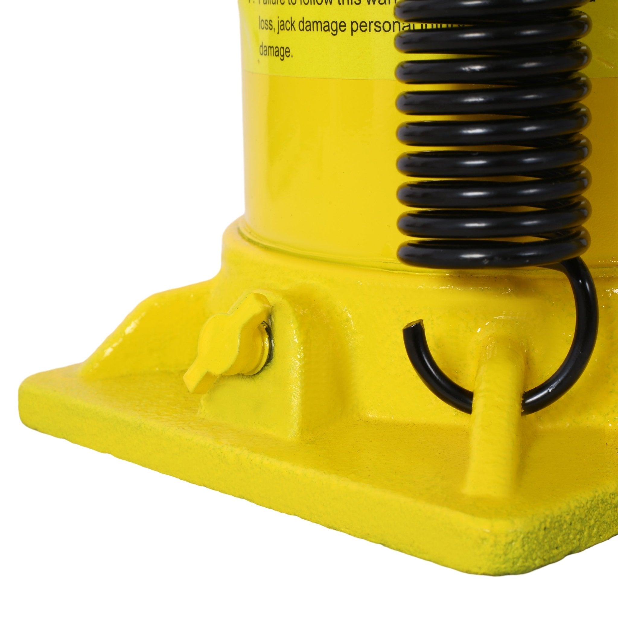 Air Hydraulic Bottle Jack 20 Ton/44029 LBS All Welded 10.2 - 19.7 inch Lifting Range Manual Handle and Pump - Yellow - Fab Heavy Parts