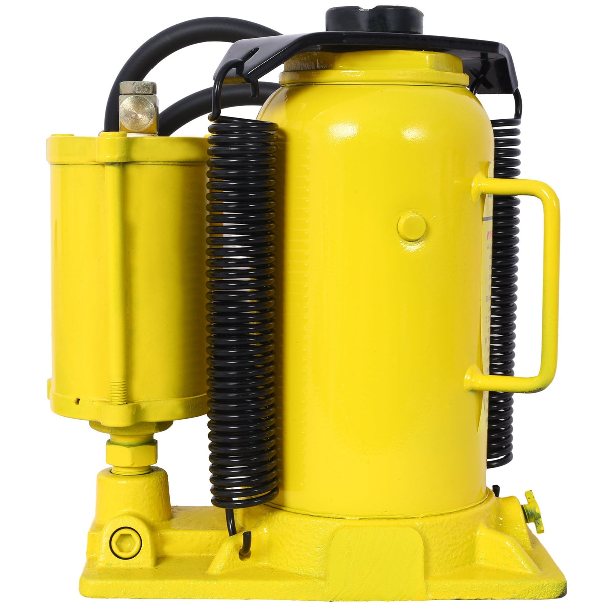 Air Hydraulic Bottle Jack 20 Ton/44029 LBS All Welded 10.2 - 19.7 inch Lifting Range Manual Handle and Pump - Yellow - Fab Heavy Parts