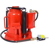 Air Hydraulic Bottle Jack 32 Ton/70550 LBS All Welded 10 - 16.3 inch Lifting Range Manual Handle and Air Pump - Red - Fab Heavy Parts