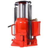 Air Hydraulic Bottle Jack 32 Ton/70550 LBS All Welded 10 - 16.3 inch Lifting Range Manual Handle and Air Pump - Red - Fab Heavy Parts