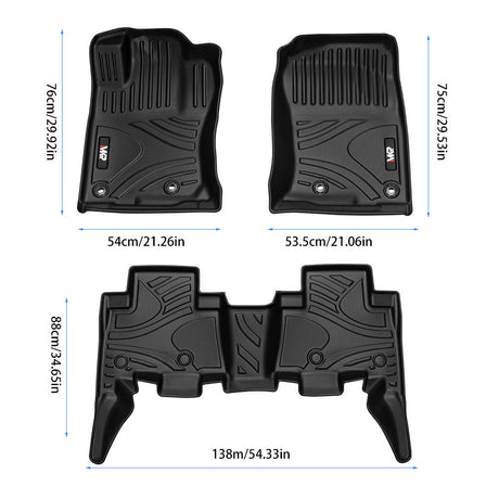 All Weather TPE Custom Fit Floor Liner for Toyota 4Runner 2013 - 2024 & for Lexus GX460 2014 - 2023 - Fab Heavy Parts