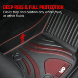 All - Weather TPE Floor Mats 6 PCS Set for Tesla Model Y 2021 - 2022 - Fab Heavy Parts